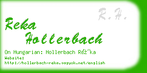 reka hollerbach business card